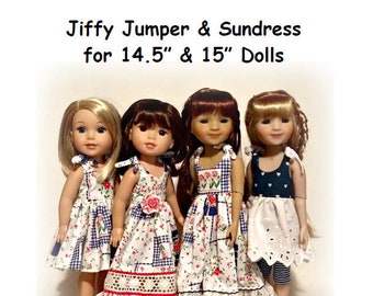 REVISED Jiffy Jumper & Sundress PATTERN for 14.5 and 15 inch dolls
