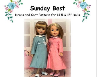 Sunday Best PDF PATTERN for 14.5 & 15" Dolls