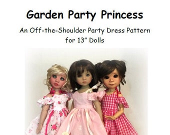 Garden Party Princess PATTERN for 13" dolls