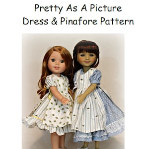 Pretty As A Picture Dress & Pinafore PATTERN for 14.5" and 15" dolls