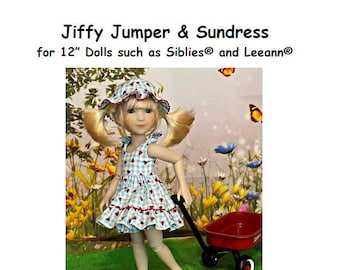 JIffy Jumper and Sundress PDF PATTERN for 12" Siblies and Leeann Dolls