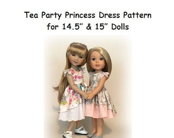 Tea Party Princess Dress PATTERN for 14.5" & 15" Dolls