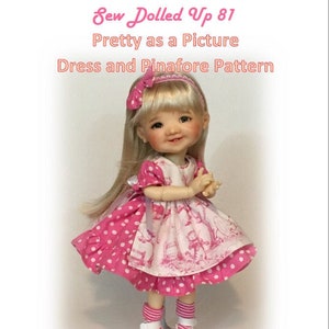 Pretty as a Picture Dress and Pinafore PATTERN for Dumpling size dolls