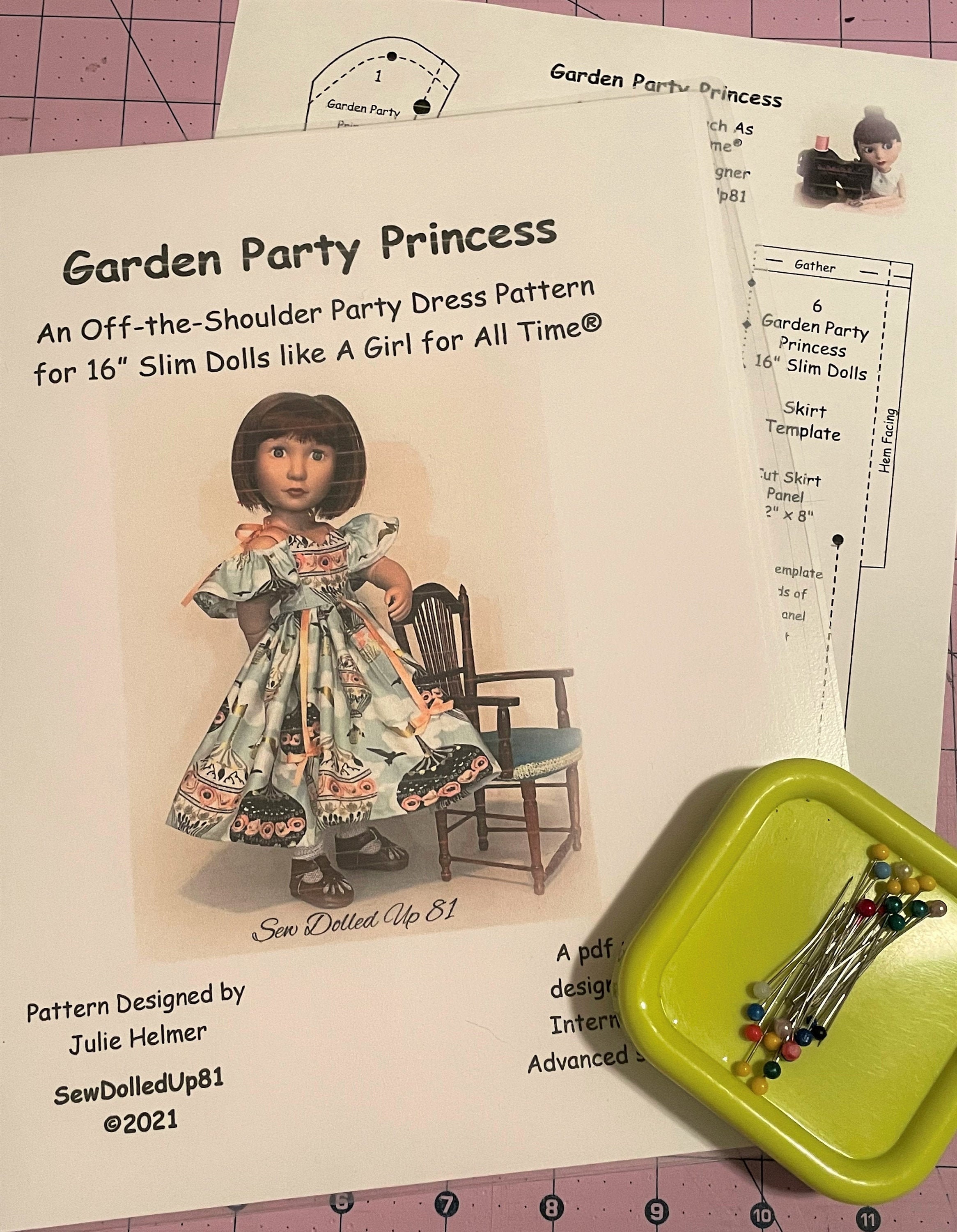 Garden Party Princess PRINTED PATTERN for 16" AGAT Dolls - Etsy