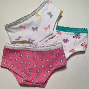 Sets of Girl Panties to fit 18 inch Dolls