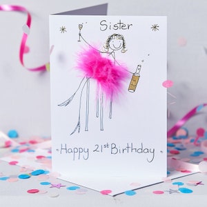 Carte d'anniversaire personnalisée 3D, robe duveteuse, chaise champagne, cadeau amusant, unique, joyeux et de haute qualité