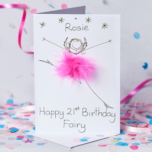Cartão de feliz aniversário, personalizado, feito à mão, fofo