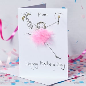 Tarjeta 3D esponjosa para el Feliz Día de la Madre. Hecha a mano. Personalizada, divertida, única y de calidad.