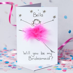 Will you be my Bridesmaid 3D Karte Handmade Personalisiert, einzigartig, Qualität, Spaß