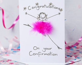 Confirmation 3D card Handmade Personalised, unique, fun, quality