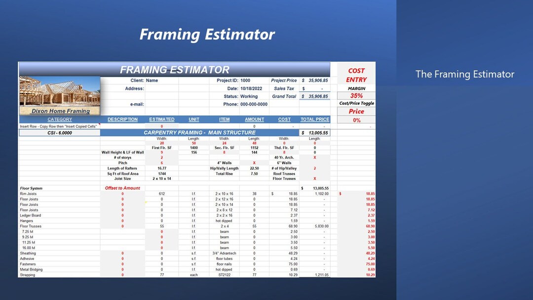 Framing Estimator Etsy