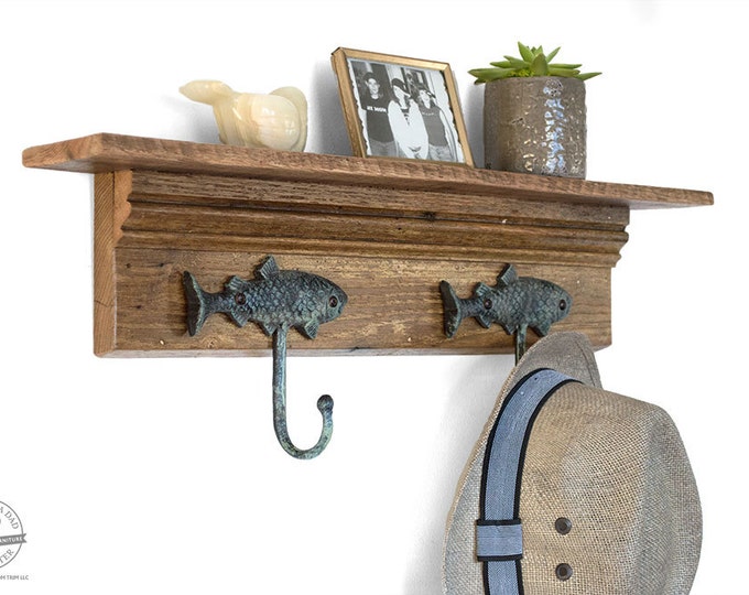 Cast Iron Fish Coat Hooks Rustic Entryway Hooks Reclaimed Etsy