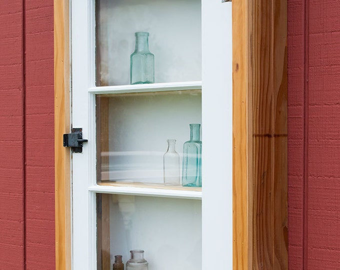 Reclaimed Wood Curio Rustic Window Etsy