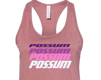 Possum Women's Racerback Tank Tops