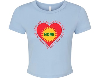 More - Women's Crop Tees - Baby Blue