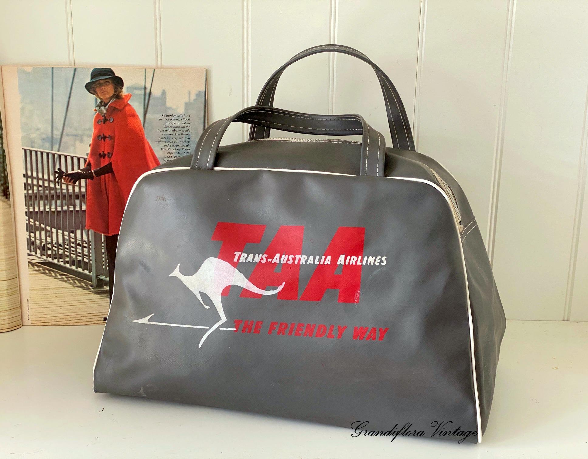 Qantas Vintage Bag - Etsy