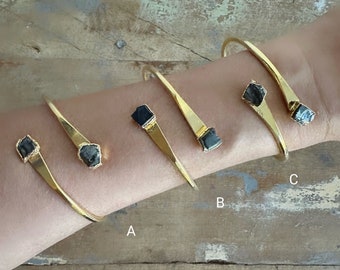 Bracelet shungite noble elite bracelet shungite bracelet shungite en or bracelet manchette shungite Etsy France