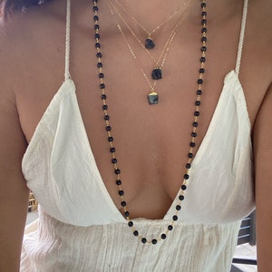Noble Shungite Necklace // Gold Shungite Necklace // Shungite Necklace // Elite Nobel Shungite Gold Necklace // EMF Protection Necklace image 7