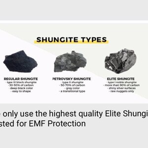 Noble Shungite Necklace // Gold Shungite Necklace // Shungite Necklace // Elite Nobel Shungite Gold Necklace // EMF Protection Necklace image 4