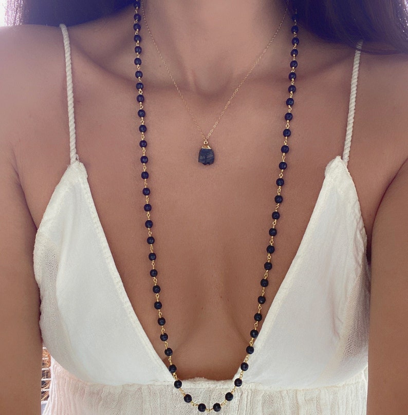 Noble Shungite Necklace // Gold Shungite Necklace // Shungite Necklace // Elite Nobel Shungite Gold Necklace // EMF Protection Necklace image 8