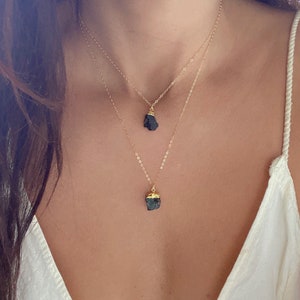 Noble Shungite Necklace // Gold Shungite Necklace // Shungite Necklace // Elite Nobel Shungite Gold Necklace // EMF Protection Necklace image 1