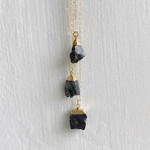 Noble Shungite Necklace // Gold Shungite Necklace // Shungite Necklace // Elite Nobel Shungite Gold Necklace // EMF Protection Necklace image 5