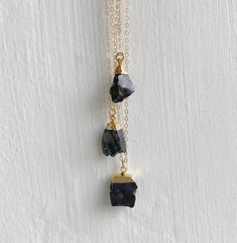 Noble Shungite Necklace // Gold Shungite Necklace // Shungite Necklace // Elite Nobel Shungite Gold Necklace // EMF Protection Necklace image 5
