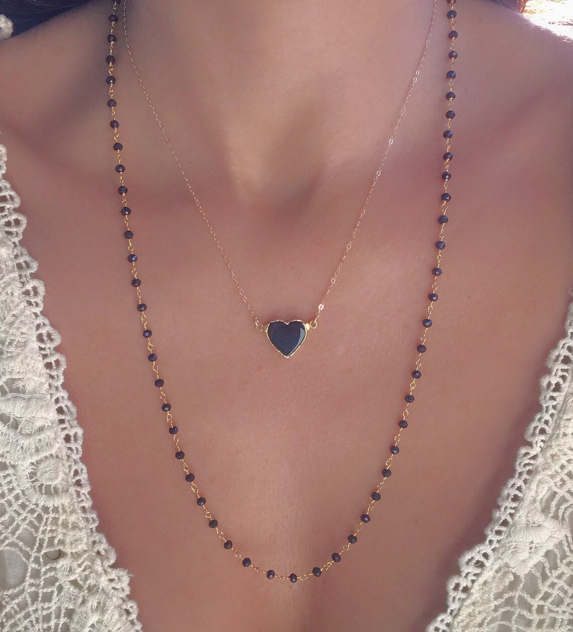 Black Heart Necklace