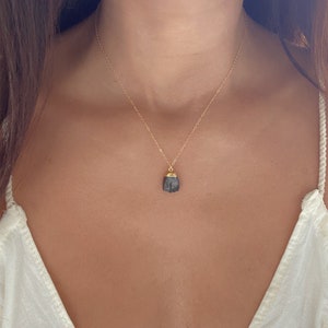 Noble Shungite Necklace // Gold Shungite Necklace // Shungite Necklace // Elite Nobel Shungite Gold Necklace // EMF Protection Necklace image 3