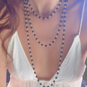 Black Onyx Beaded Chain Necklace // Black Onyx Necklace // Black Onyx Gold Necklace // Beaded Black Onyx Necklace // Protection Necklace