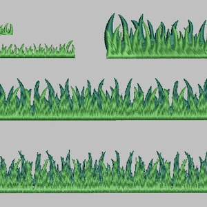 May include: Five different sizes of green grass borders, perfect for adding a touch of nature to your digital designs.