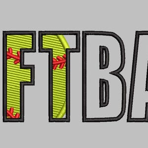 Diseño de bordado de softbol