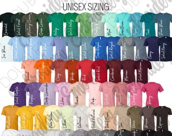 Bella Canvas 3413 Color Card Options, Triblend Tee Shirt Color Chart