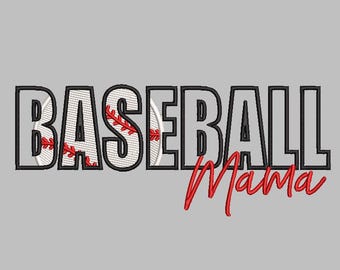 Baseball Mama Embroidery Design