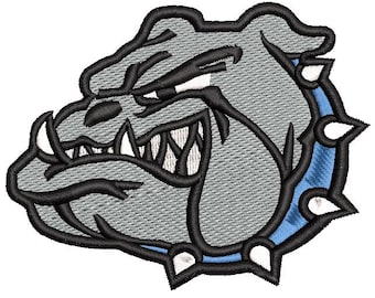 Bulldog Embroidery Design