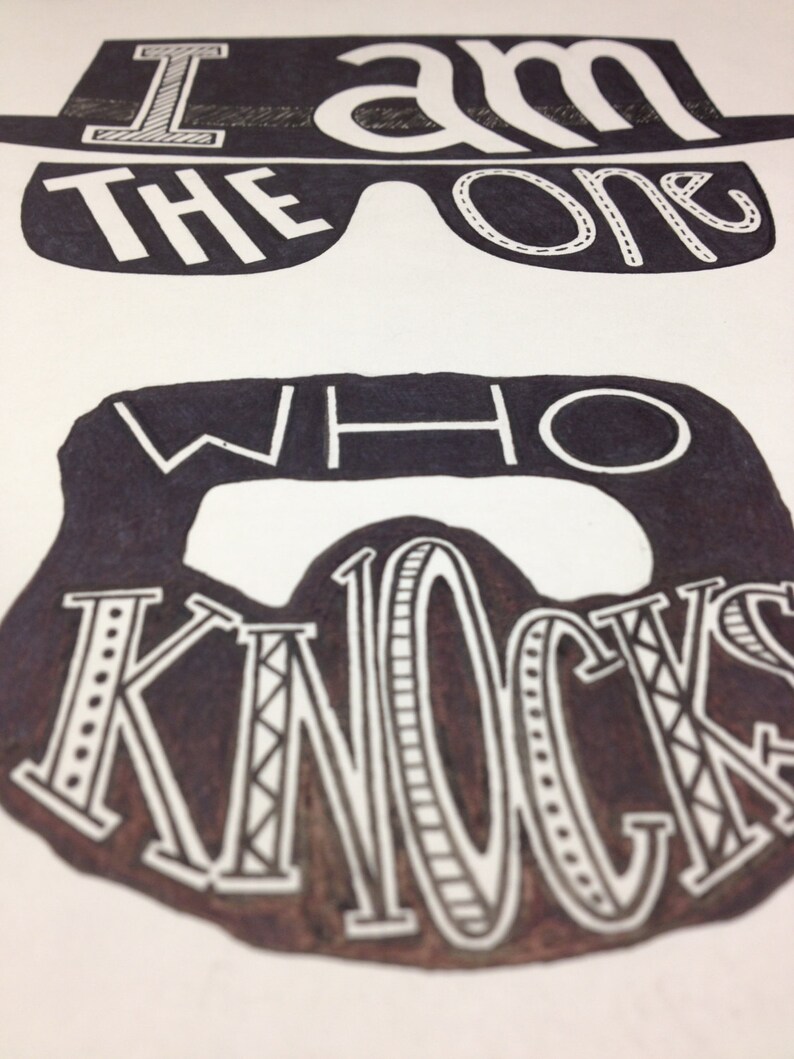 INSTANT DOWNLOAD Breaking Bad TV Show Quote: "i Am the One Who Knocks ...