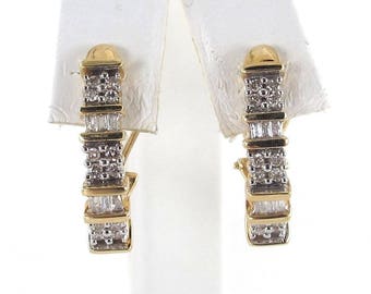 14k Yellow Gold Diamond Earrings 1.00 carat - Women's Gemstone Earrings