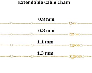 Collana In Oro Giallo 14K A Cavo Regolabile - Spessore 0.9 Mm, Lunghezza 55.9 Cm, Con Moschettone