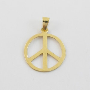 Dije de la paz en oro amarillo de 14 k