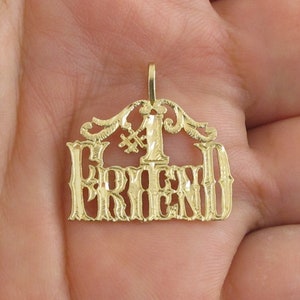 14k Yellow Gold #1 Friend Charm