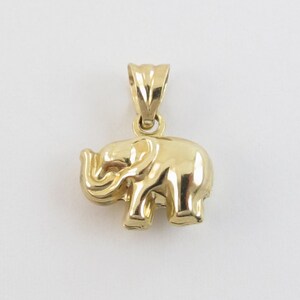 14k Yellow Gold Elephant Charm