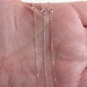 10k Solid Gold Diamond Cut Cable Chain - Available In Yellow White And Rose Gold