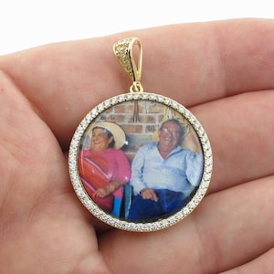 Gold custom picture pendant top