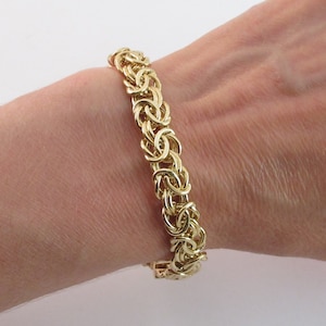 14k Yellow Gold Byzantine Bracelet