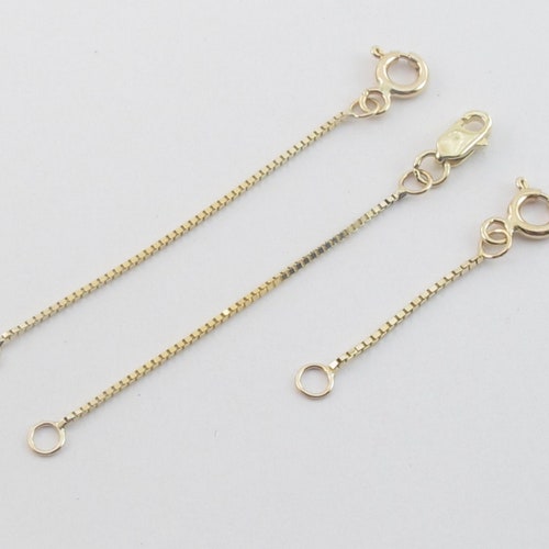 14k Solid Yellow Gold Box Chain 