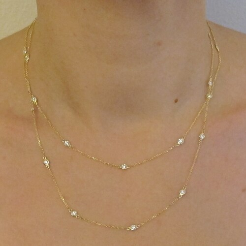 Yard Station Necklace 14k Yellow Gold 