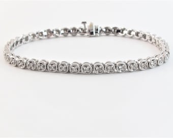 Diamond Tennis Bracelet 14k White Gold 1.00 carat