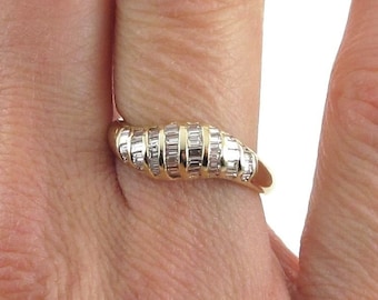 14K Yellow Gold Diamond Band