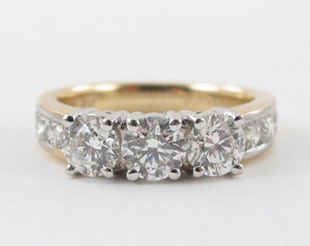 14k Gold Diamond Wedding Band Ring ,  Wonderful Yellow And White Gold Bridal Diamond Band
