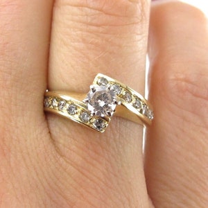 14k Yellow Gold Diamond Engagement Ring